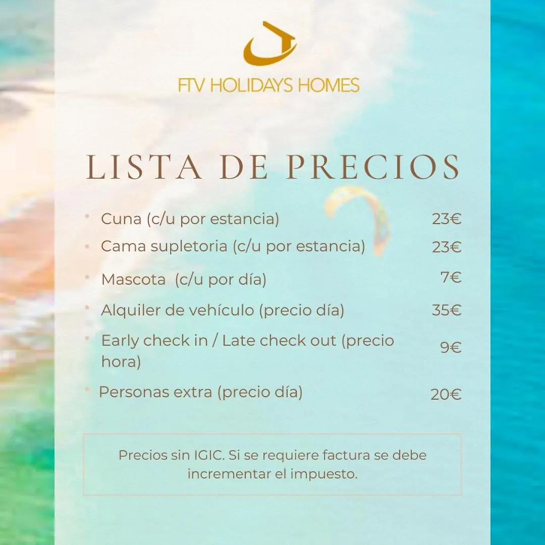 FTV HOLIDAYS HOMES - Villa Paraíso Corralejo